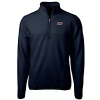 NCAA UIC Flames Team Logo Cascade Eco Sherpa Fleece Quarter-Zip Pullover Jacket