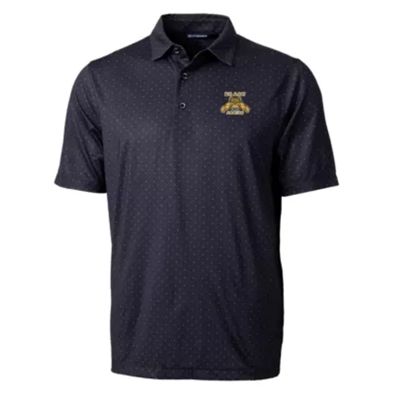 NC A&T Aggies NCAA North Carolina Pike Double Dot Print Stretch Polo