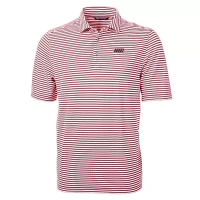 NCAA UIC Flames Virtue Eco Pique Stripe Recycled Polo
