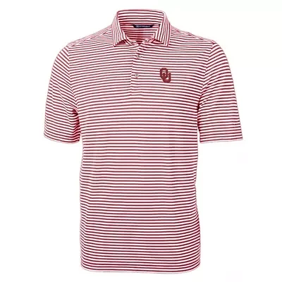 NCAA Oklahoma Sooners Virtue Eco Pique Stripe Recycled Polo