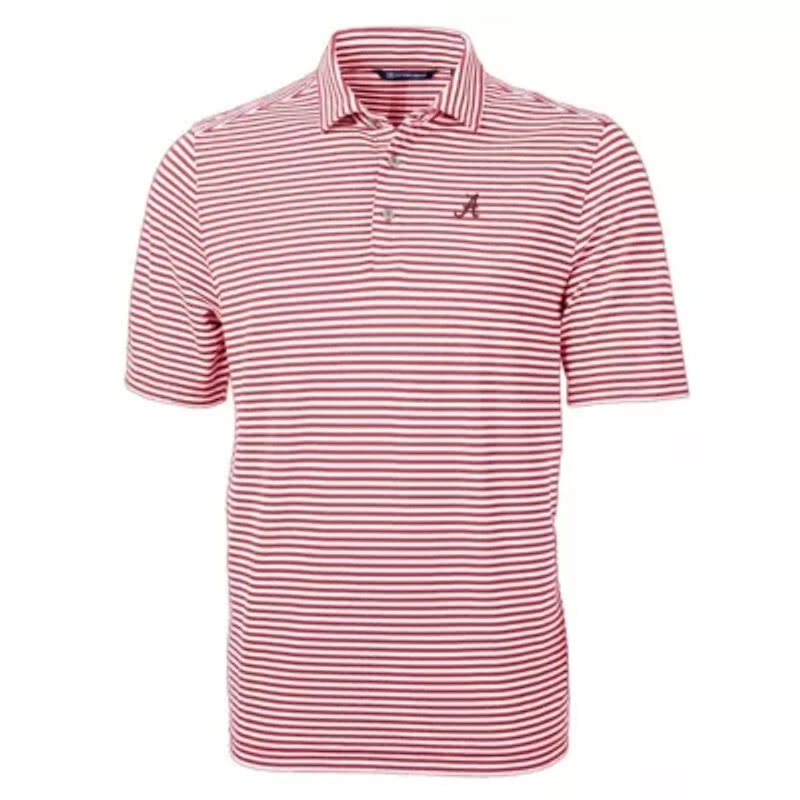 Alabama Crimson Tide NCAA Virtue Eco Pique Stripe Recycled Polo