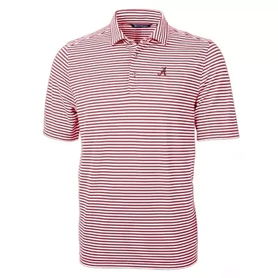 Alabama Crimson Tide NCAA Virtue Eco Pique Stripe Recycled Polo