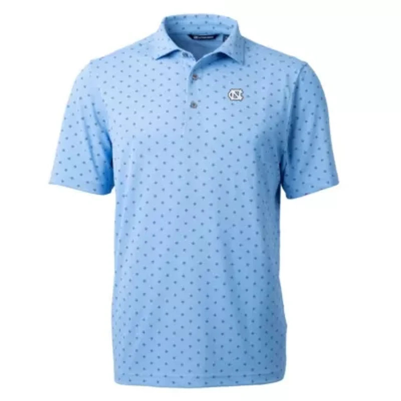NCAA Light North Carolina Tar Heels Virtue Eco Pique Tile Print Polo
