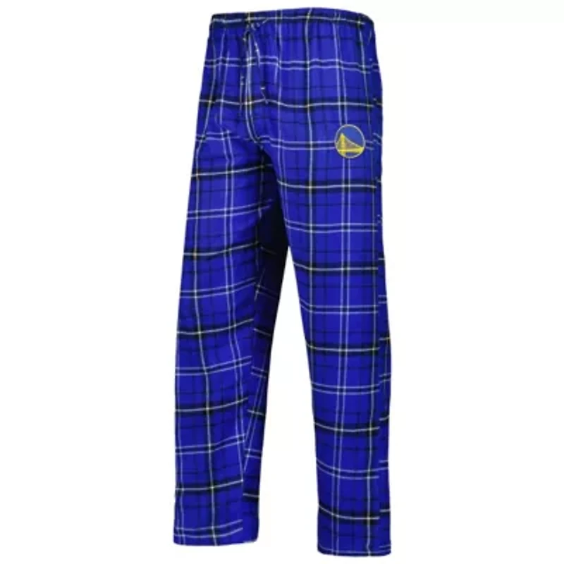 NBA Royal/Black Golden State Warriors Ultimate Plaid Flannel Pants
