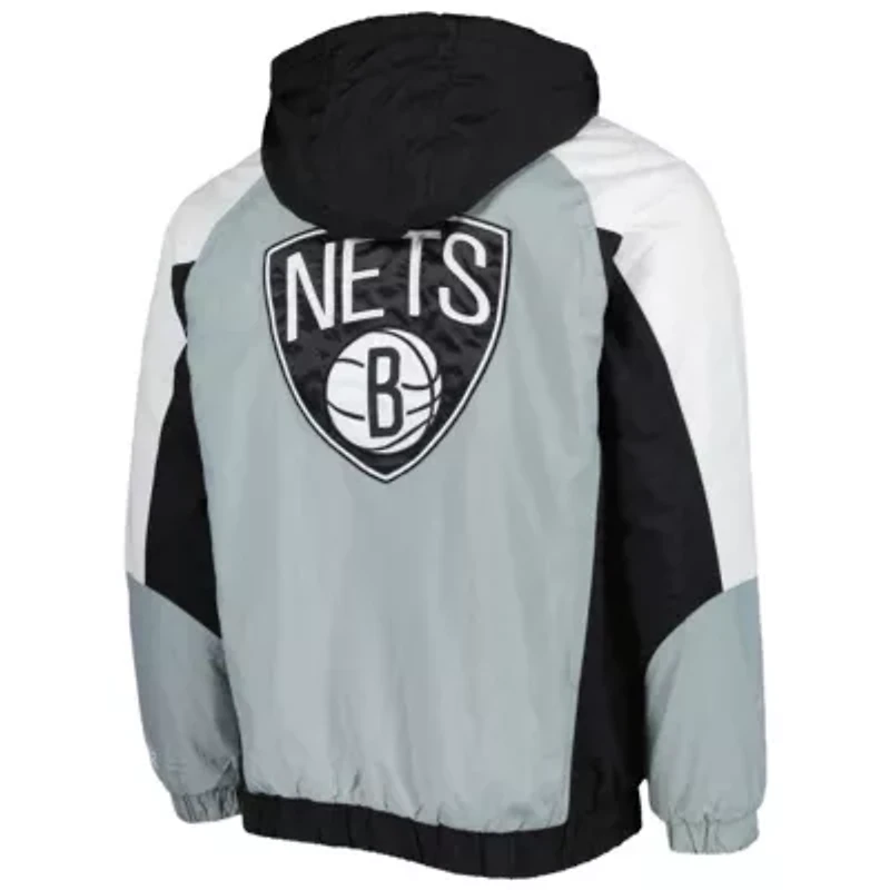 NBA Brooklyn Nets Body Check Raglan Hoodie Half-Zip Jacket