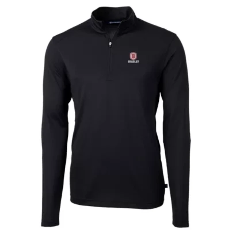 NCAA Bradley Braves Big & Tall Virtue Eco Pique Recycled Quarter-Zip Pullover Top