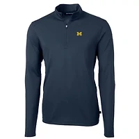 NCAA Michigan Wolverines Big & Tall Virtue Eco Pique Recycled Quarter-Zip Pullover Top