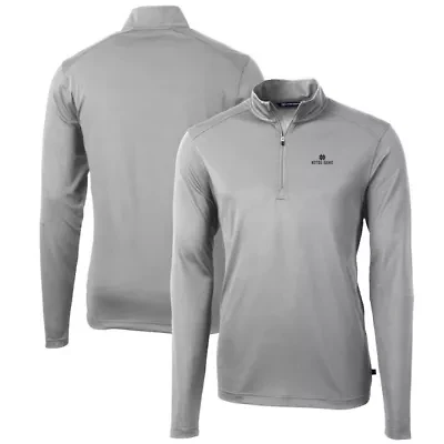 NCAA Notre Dame Fighting Irish Big & Tall Virtue Eco Pique Recycled Quarter-Zip Pullover Top