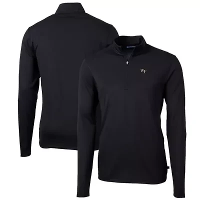 NCAA Wake Forest Demon Deacons Big & Tall Virtue Eco Pique Recycled Quarter-Zip Pullover Top