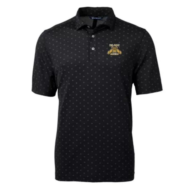 NC A&T Aggies NCAA North Carolina Big & Tall Virtue Eco Pique Tile Print Recycled Polo