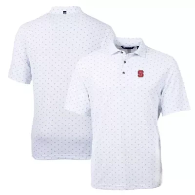 NCAA NC State Wolfpack Big & Tall Virtue Eco Pique Tile Print Recycled Polo