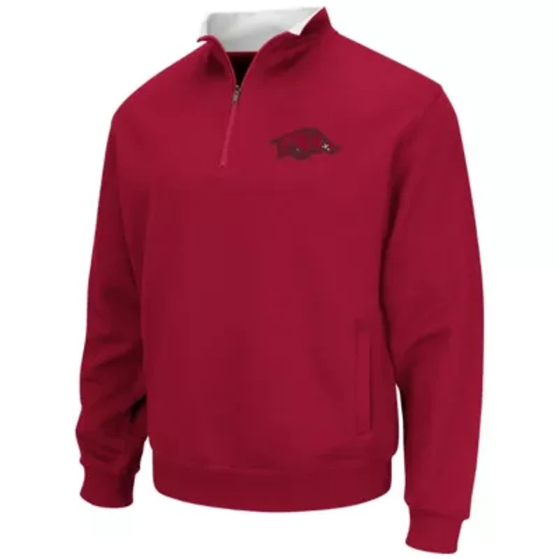 NCAA Arkansas Razorbacks Big & Tall Tortugas Logo Quarter-Zip Sweatshirt