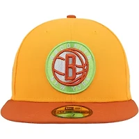 NBA Gold/Rust Brooklyn Nets 59FIFTY Fitted Hat