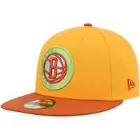 NBA Gold/Rust Brooklyn Nets 59FIFTY Fitted Hat