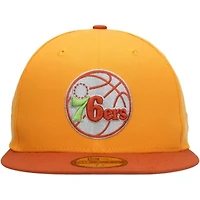 NBA Gold/Rust Philadelphia 76ers 59FIFTY Fitted Hat