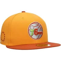 NBA Gold/Rust Philadelphia 76ers 59FIFTY Fitted Hat