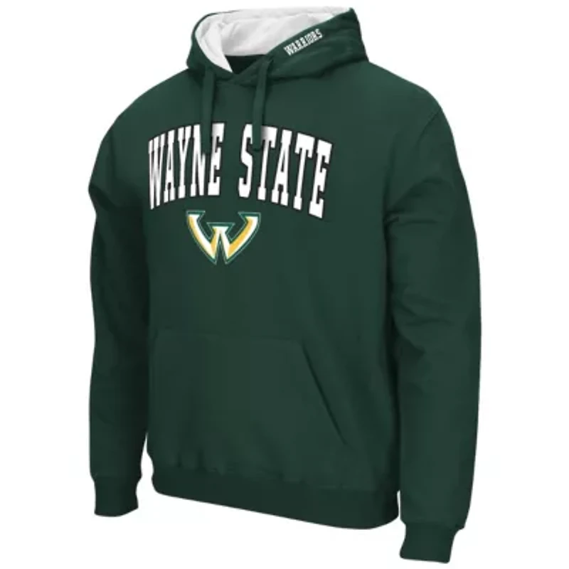 NCAA Wayne State Warriors Arch & Logo 3.0 Pullover Hoodie