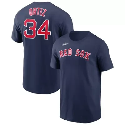 Boston Red Sox MLB Nike David Ortiz Name & Number Logo T-Shirt