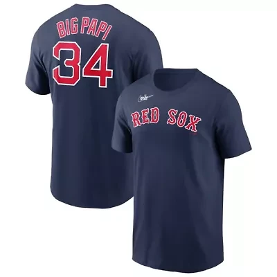 Boston Red Sox MLB Nike David Ortiz Name & Number Wordmark T-Shirt