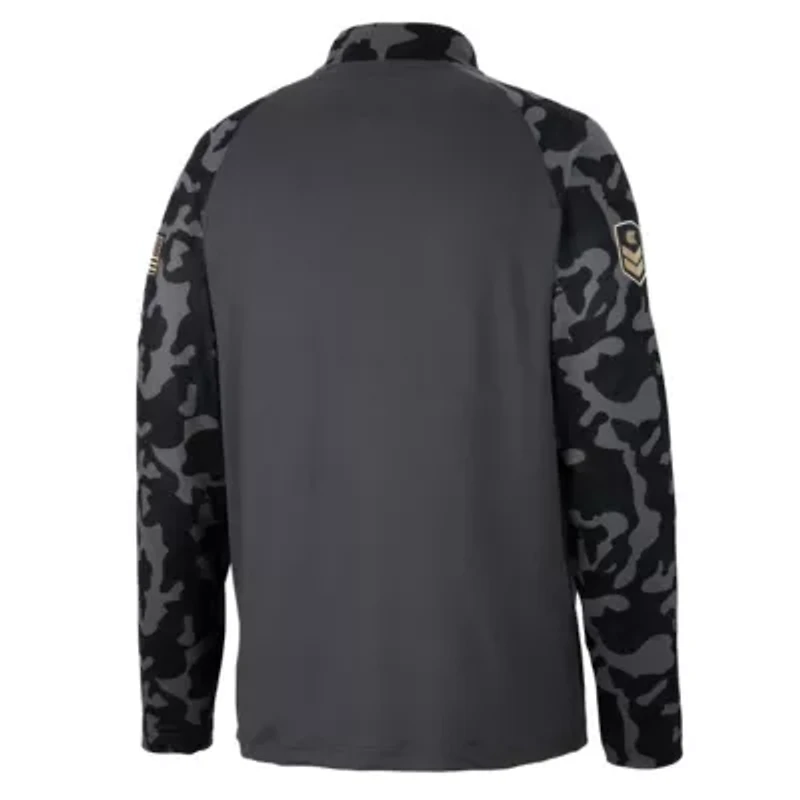 NCAA Loyola Chicago Ramblers OHT Military Appreciation Long Range Raglan Quarter-Zip Jacket
