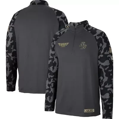 NCAA San Diego Toreros OHT Military Appreciation Long Range Raglan Quarter-Zip Jacket