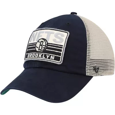 NBA Black/Natural Brooklyn Nets Four Stroke Clean Up Snapback Hat