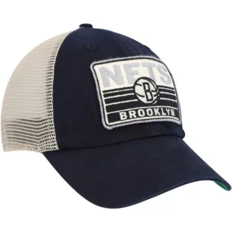 NBA Black/Natural Brooklyn Nets Four Stroke Clean Up Snapback Hat