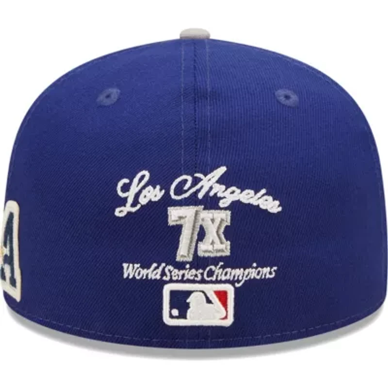 MLB Royal/Gray Los Angeles Dodgers 2020 World Series s Letterman 59FIFTY Fitted Hat