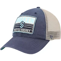 NHL Deep Sea Blue/Natural Seattle Kraken Four Stroke Clean Up Snapback Hat