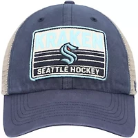 NHL Deep Sea Blue/Natural Seattle Kraken Four Stroke Clean Up Snapback Hat