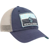 NHL Deep Sea Blue/Natural Seattle Kraken Four Stroke Clean Up Snapback Hat