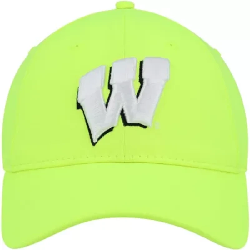 NCAA Under Armour Neon Wisconsin Badgers Signal Caller Performance Adjustable Hat