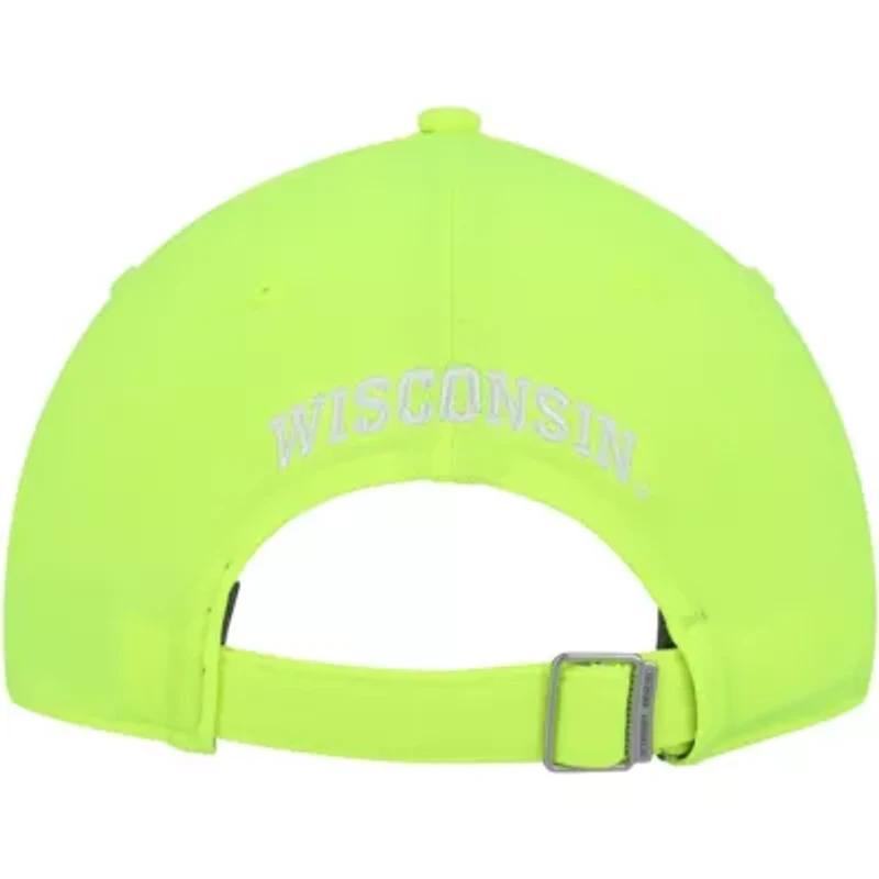 NCAA Under Armour Neon Wisconsin Badgers Signal Caller Performance Adjustable Hat