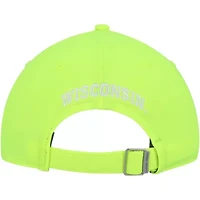 NCAA Under Armour Neon Wisconsin Badgers Signal Caller Performance Adjustable Hat