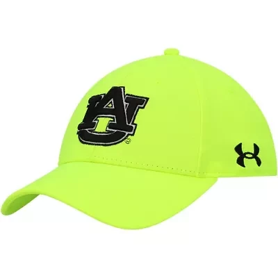NCAA Under Armour Neon Auburn Tigers Signal Call Performance Flex Hat