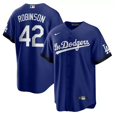 MLB Nike Jackie Robinson Los Angeles Dodgers City Connect Replica Player Jersey
