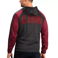 Alabama Crimson Tide NCAA Neutral Zone Raglan Full-Zip Track Jacket Hoodie