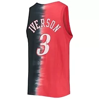 NBA Allen Iverson Philadelphia 76ers Hardwood Classics Tie-Dye Name & Number Tank Top