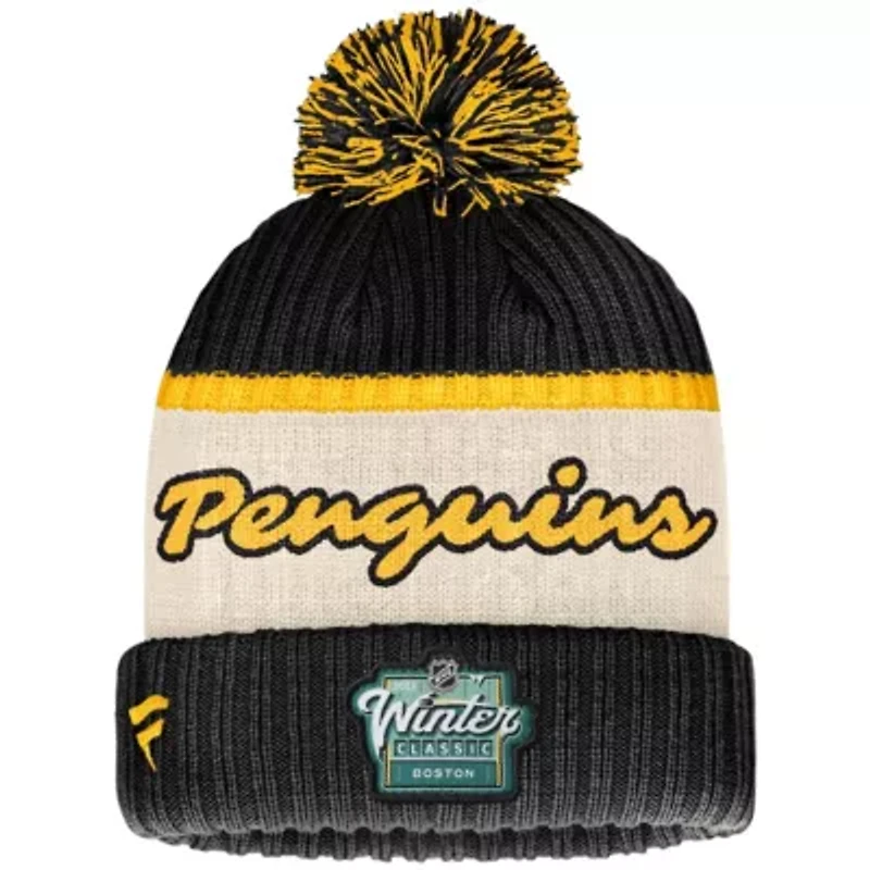 NHL Fanatics Pittsburgh Penguins 2023 NHL Winter Classic Cuffed Knit Hat with Pom