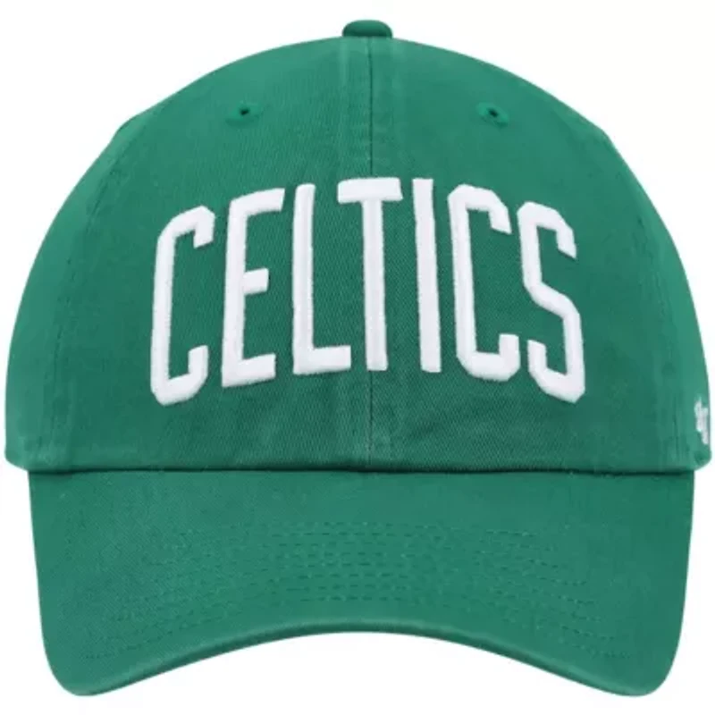 NBA Kelly Boston Celtics Clean Up Wordmark Adjustable Hat