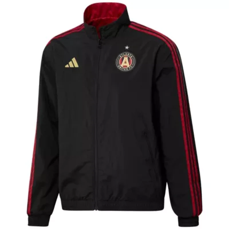 MLS Black/Red Atlanta United FC 2023 On-Field Anthem Full-Zip Reversible Team Jacket