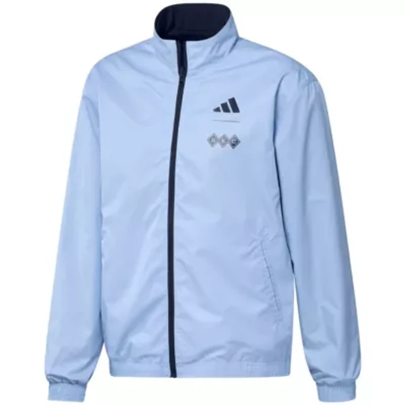 MLS Navy/Light Sporting Kansas City 2023 On-Field Anthem Full-Zip Reversible Team Jacket