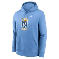 MLB Nike Light Kansas City Royals Cooperstown Collection Pullover Hoodie