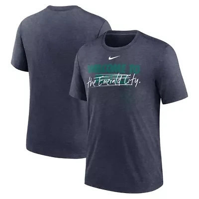 MLB Nike Seattle Mariners Home Spin Tri-Blend T-Shirt