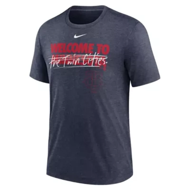 MLB Nike Minnesota Twins Home Spin Tri-Blend T-Shirt