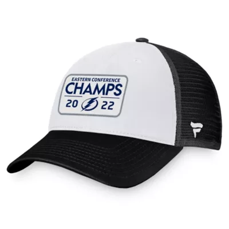 NHL Fanatics Tampa Bay Lightning 2022 Eastern Conference s Locker Room Trucker Adjustable Hat