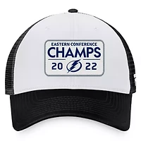 NHL Fanatics Tampa Bay Lightning 2022 Eastern Conference s Locker Room Trucker Adjustable Hat