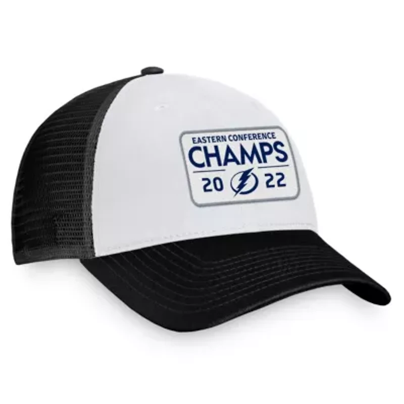 NHL Fanatics Tampa Bay Lightning 2022 Eastern Conference s Locker Room Trucker Adjustable Hat