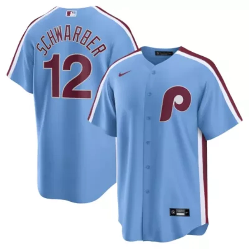 MLB Nike Kyle Schwarber Light Philadelphia Phillies Alternate, 1st Replica Jersey