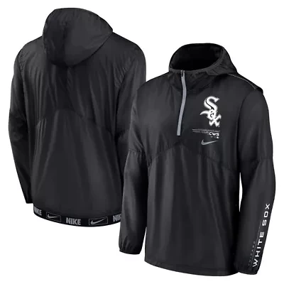 Chicago White Sox MLB Nike Authentic Night Game Performance Half-Zip Windbreaker